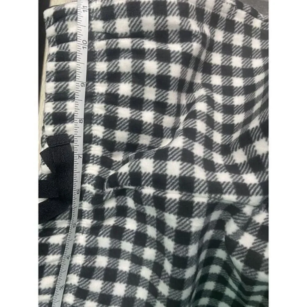 Old Navy Girls‎ Small 6-7 Black Buffalo Plaid Microfleece  Pajama Pants